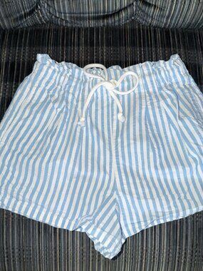 wild fable blue and white striped shorts